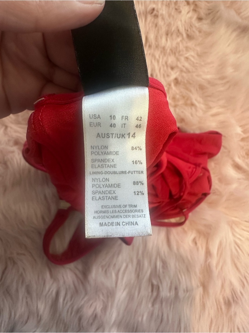 Jets by Jessika Allen red rosso one piece bathing suit 👙sz 10 - Picture 9 of 9